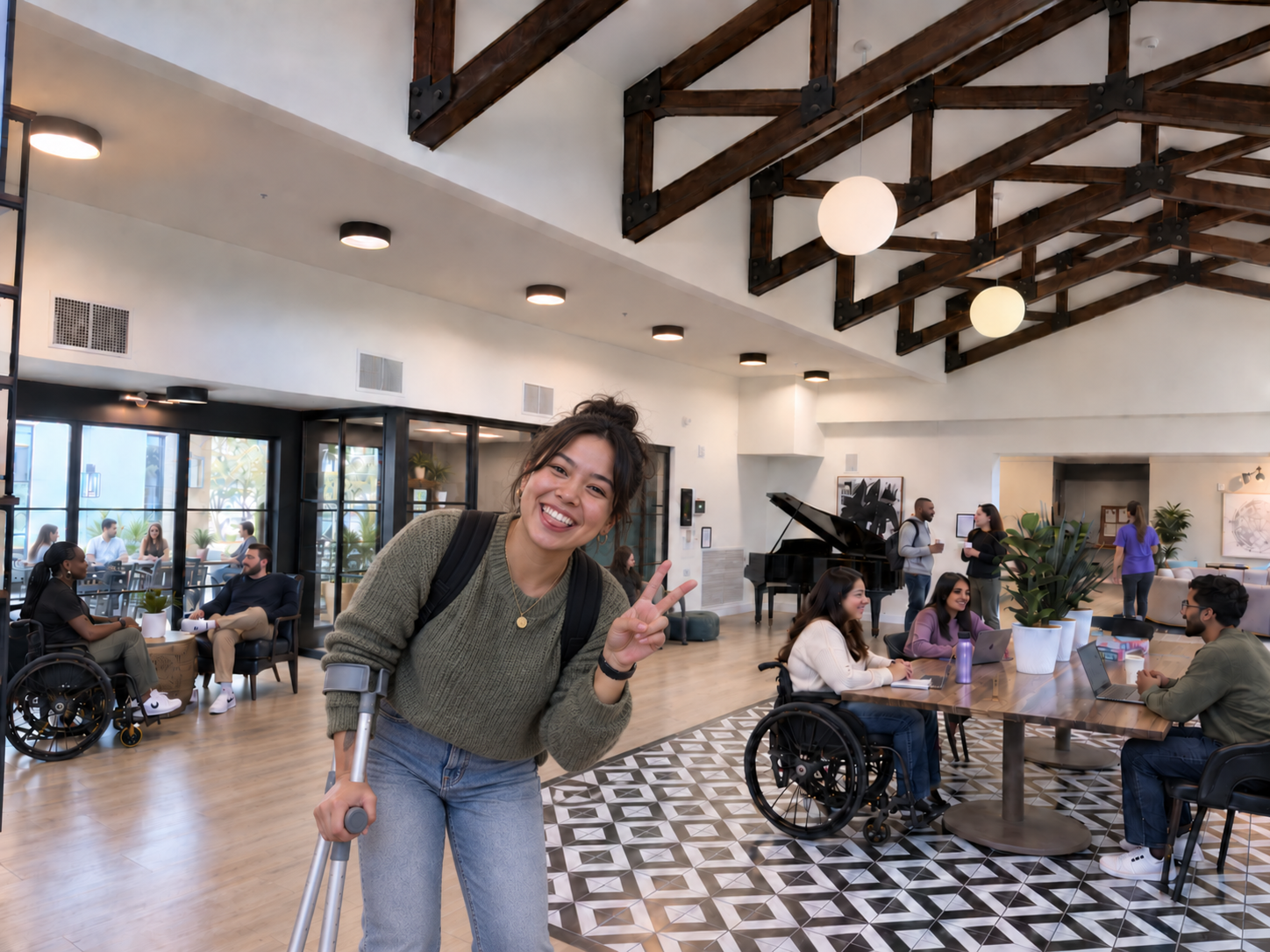 Eden Austin Website Photo - Main Entrance Photo bomb